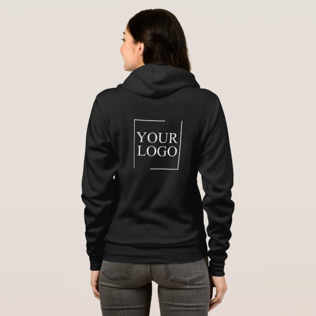 Firmenname Logo hinzufügen Unternehmen Beruflicher Hoodie (Schwarz voll)