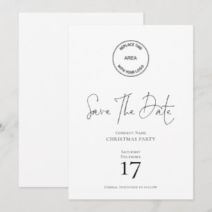 Firmenname Logo Weihnachts-Party Save the Date Einladung