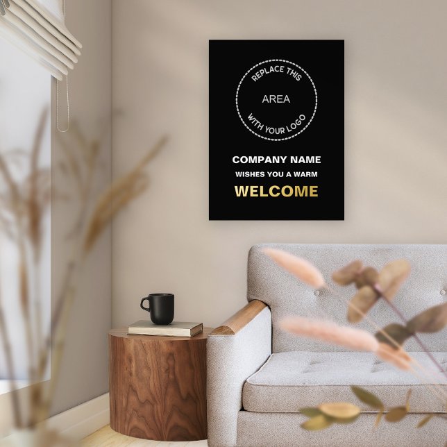 Firmenname Logo Willkommen Black Luury Real Foliendrucke (Von Creator hochgeladen)