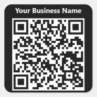 Firmenname plus QR-Code auf einem