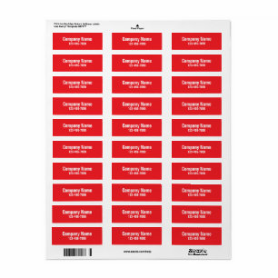 Firmenname Red Phone Number Product Label