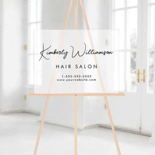 Firmenname Stilvolle Signatur-Script Mattiert Acrylschild (Von Creator hochgeladen)