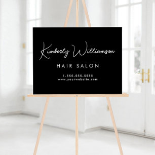 Firmenname Stilvolle Signatur-Script schwarz Acrylschild