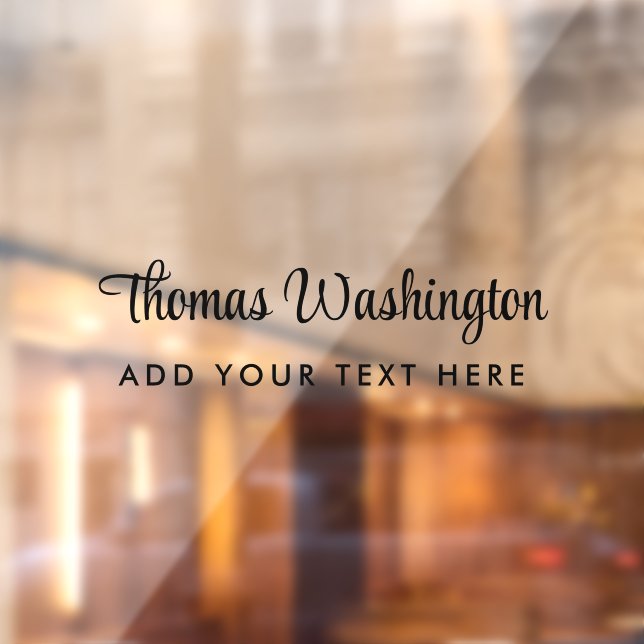 Firmenname Stilvolle Skriptmonogramm Fensteraufkleber (Blatt 2)