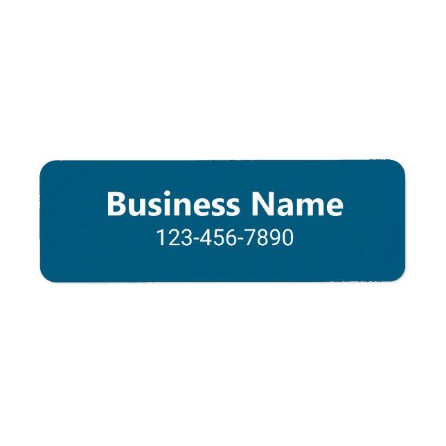 Firmenname Telefonnummer Blau Produktlabel (Vorne)