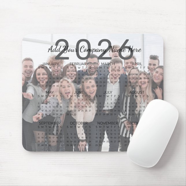 Firmenname und Foto 2026 Kalender Mousepad (Mit Mouse)