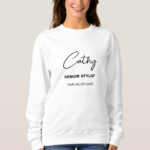 Firmenname und Job Titel Friseur Salon Sweatshirt
