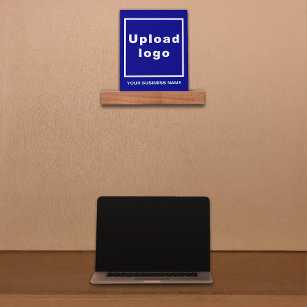 Firmenname und Logo auf Blue Picture mit Ledge Bilderleiste