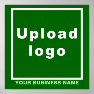 Firmenname und Logo auf dem Green Square Poster