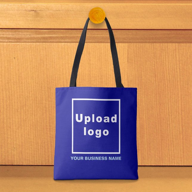 Firmenname und Logo auf der Blue Tot-Verpackung (Blue tote bag with your business name and logo)