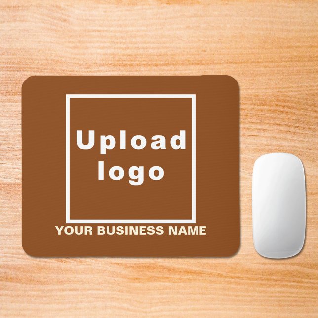 Firmenname und Logo auf der Brown Mouse Pad Mousepad (Build brand name awareness. Your business name and logo on brown mousepad.)