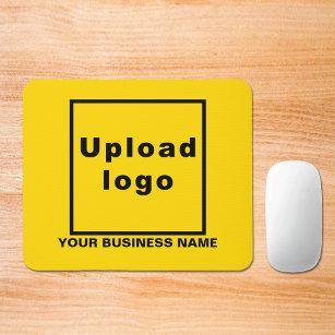 Firmenname und Logo auf der gelben Maus-Pad Mousepad