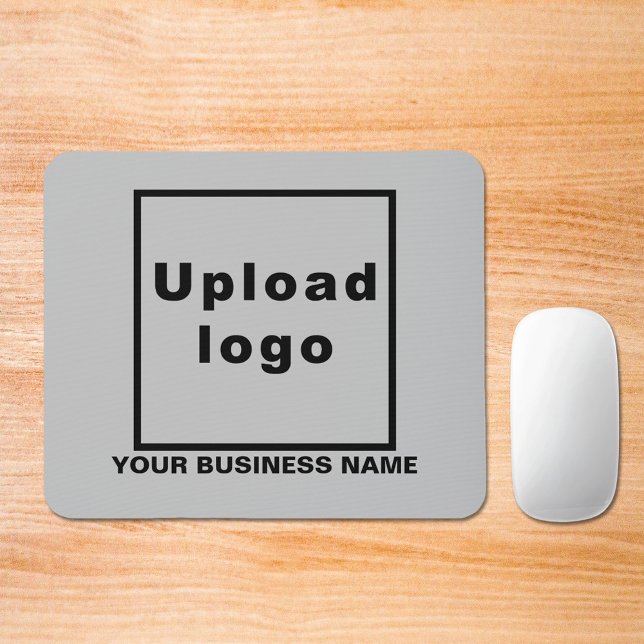 Firmenname und Logo auf der grauen Maus Mousepad (Build brand name awareness. Your business name and logo on gray mousepad.)