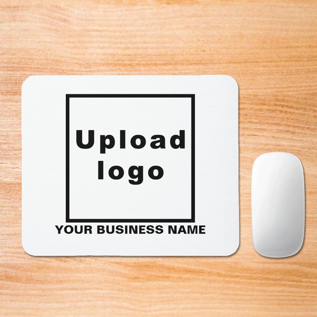 Firmenname und Logo auf der Maus Mousepad (Build brand name awareness. Your business name and logo on white mousepad.)