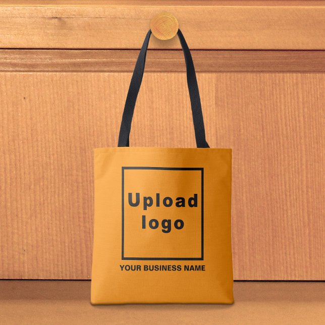Firmenname und Logo auf der Orange Tote Bag (Orange tote bag with your business name and logo)