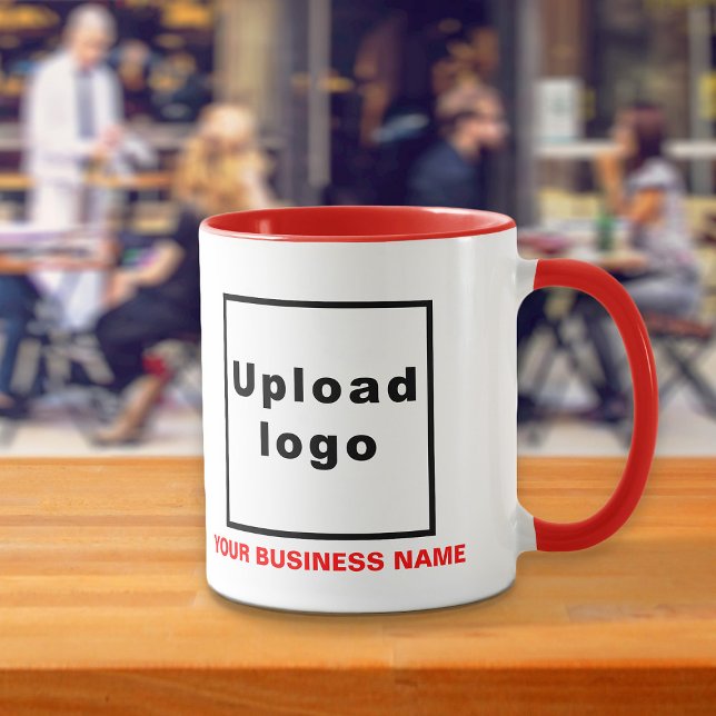 Firmenname und Logo auf der Red Combo-Tasse Tasse (Build brand name awareness. Your business name and logo on red combo mug.)