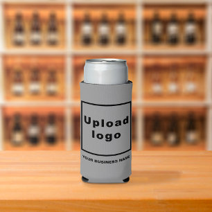 Firmenname und Logo auf Seltzer Can Grau Cooler Selters Dosenkühler
