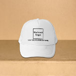 Firmenname und Logo auf Trucker Hat Truckerkappe<br><div class="desc">Weißer LKW Hut, den Sie anpassen können, um Ihren Firmennamen. Sie können es als Geschenk oder Geschenk an Ihre Kunden geben. Sie können es auch in Ihre Marketing-Materialien, um Ihr Unternehmen zu werben oder in Ihre Werbeprodukte, um Ihren Markennamen zu fördern. Trucker Hut mit Ihrem Firmennamen und Logo, um Markenbewusstsein...</div>