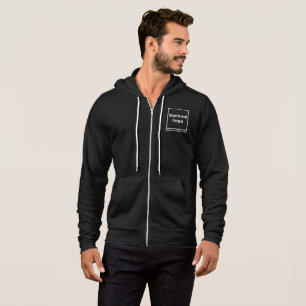 Firmenname und Logo Black Full Zip Hoodie