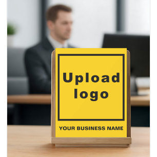Firmenname und Logo Gelbes Acryl-Schild Acrylschild