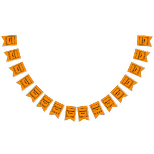 Firmenname und Logo im Orange Color Frack Wimpelkette