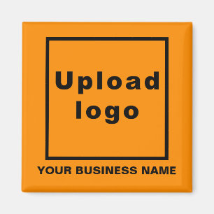 Firmenname und Logo Orange Square Magnet