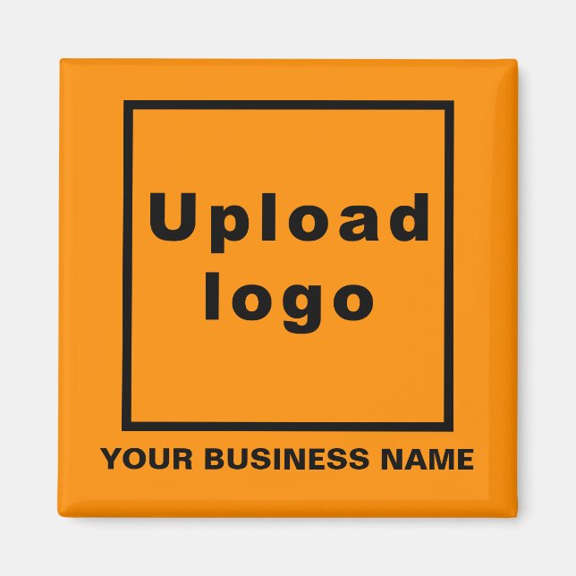 Firmenname und Logo Orange Square Magnet (Vorne)