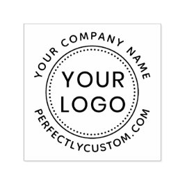 Firmenname und URL-Logo-Vorlage Permastempel