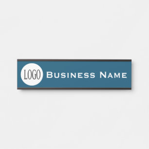 Firmenname Unternehmen Blaues Bürotürschild Türschild