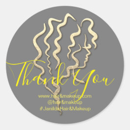 Firmenname Vielen Dank beim Kauf von Gold Grau Runder Aufkleber