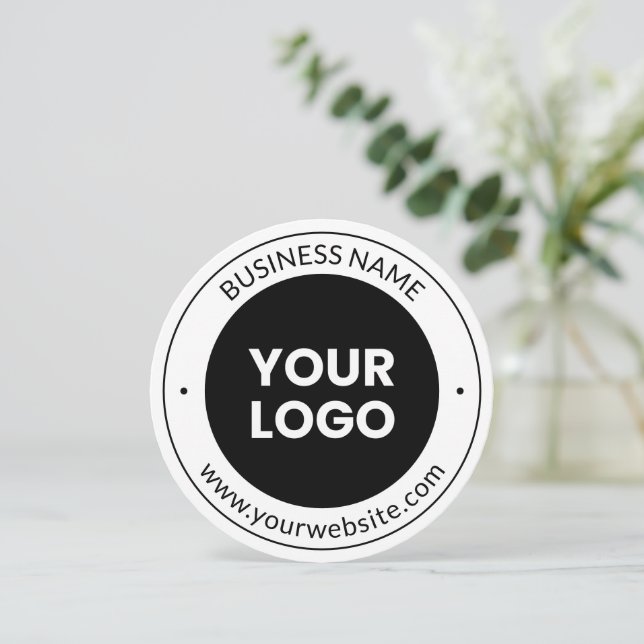 Firmenname & Website oder Slogan, vielen Dank etc. Einladung (Stehend Vorderseite)