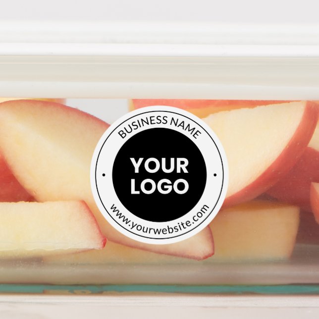 Firmenname & Website oder Slogan, vielen Dank etc. Etiketten (Befestigt)