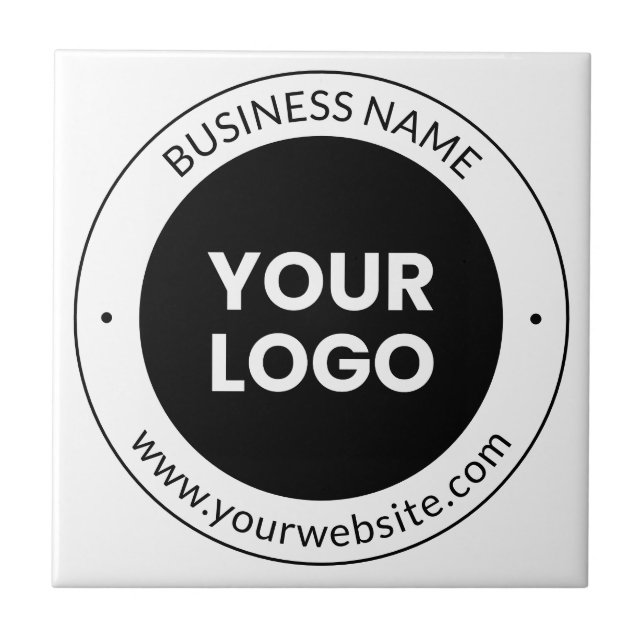 Firmenname & Website oder Slogan, vielen Dank etc. Fliese (Vorderseite)