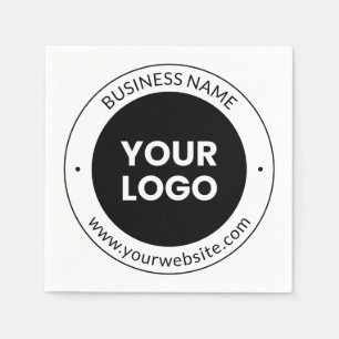 Firmenname & Website oder Slogan, vielen Dank etc. Serviette