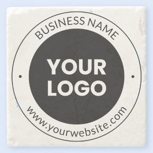 Firmenname & Website oder Slogan, vielen Dank etc. Steinuntersetzer