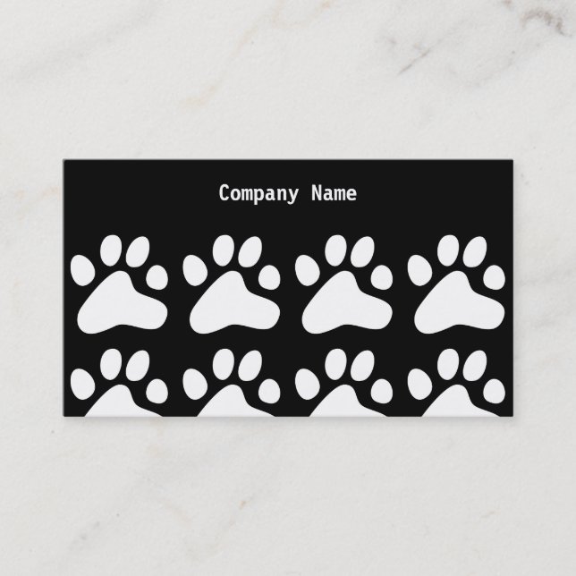 Firmennamen White Dog Paws, Company Visitenkarte (Vorderseite)