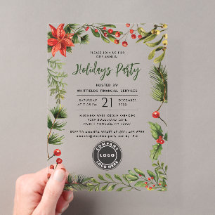 Firmensignet Weihnachtsfeier Mitarbeiter Party Acryleinladungen