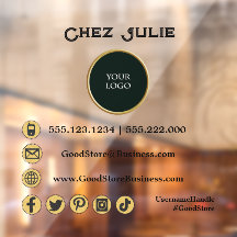 Firmenspezifische Logos und Gold Social Media-Icon