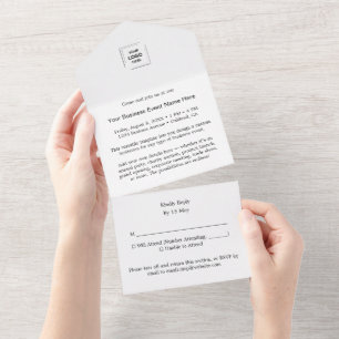 Firmenveranstaltung   Graues modernes minimalistis All In One Einladung