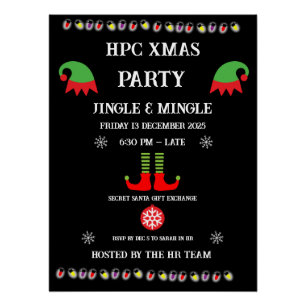 Firmenweihnachtsfeier für Mitarbeiter Poster