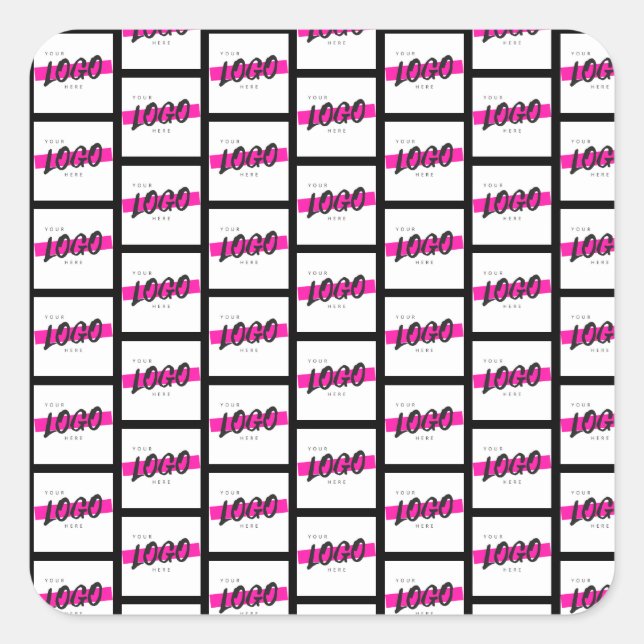 Firmenwerbung für kundenspezifische Firmenlogos Quadratischer Aufkleber (Vorderseite)