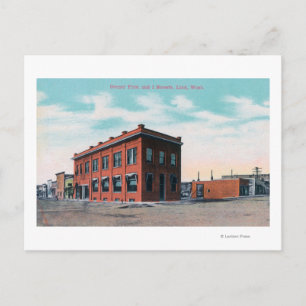 First and I Street CornerLind, WA Postkarte
