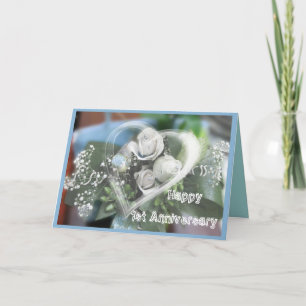 First Anniversary greeting Card Karte