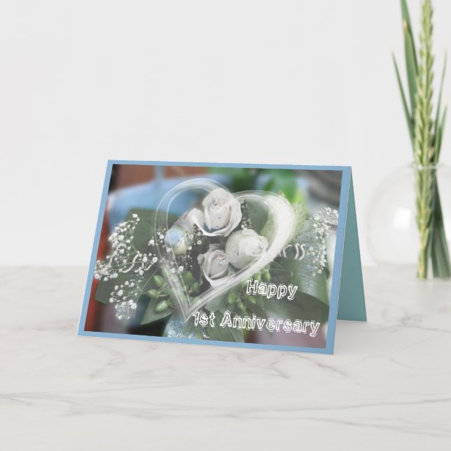 First Anniversary greeting Card Karte (Vorderseite)