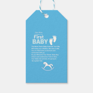 First Baby Blue Boy Geschenkanhänger