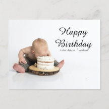 First Baby Happy Birthday Einladung Postkarte