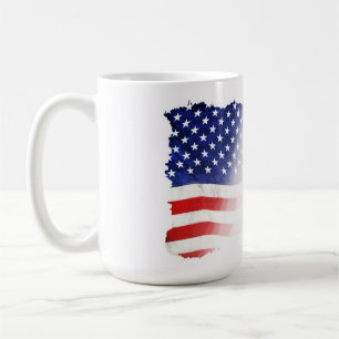 First Base Run - Baseball Player und USA Flag Kaffeetasse