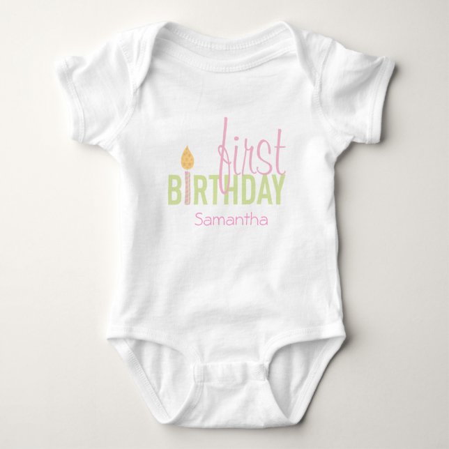 First Birthday Baby T - Shirt (Vorderseite)