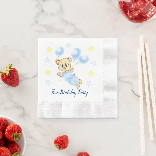 First Birthday Boy Party Serviette (Beispiel)