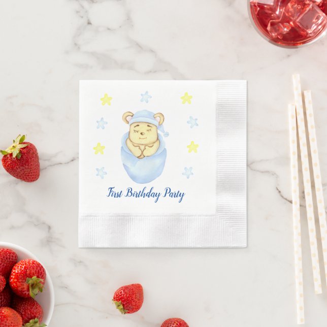 First Birthday Boy Party Serviette (Beispiel)